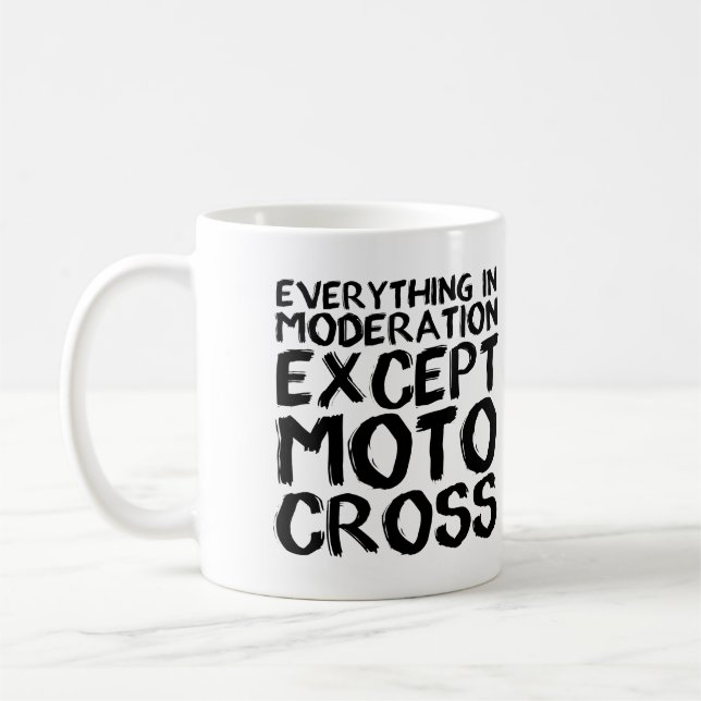 Motocross Modération Funny Dirt Bike Mug Sayons (Gauche)