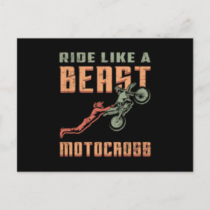 Motocross Motorrad Biker Dirt Funny Geschenk Postkarte
