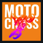 Motocross Motorrad Pop Art Poster<br><div class="desc">Motocross Pop Art Image</div>
