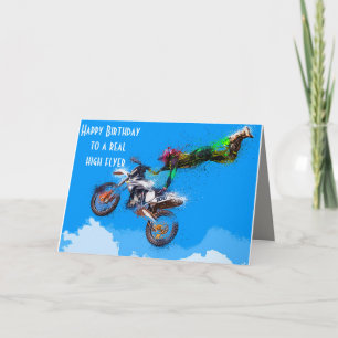 Motocross Motorrad Racing Geburtstag Karte