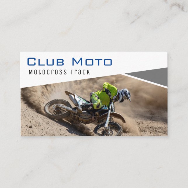 Motocross | Motorradfahrer Visitenkarte (Vorderseite)