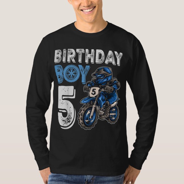 Motocross MX 5. Geschenk 5 Jahre Altes Dirt Bike B T-Shirt (Vorderseite)