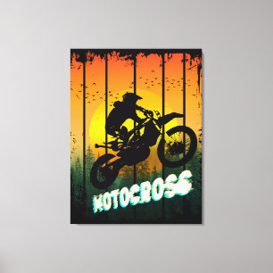 Motocross-Natur-Motorradfahren-Sport-Reiter Leinwanddruck