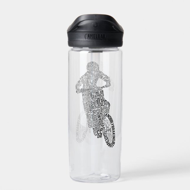 Motocross Off Road Trial Bike Trinkflasche (Rückseite)
