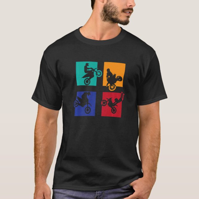 Motocross Offroading Enduro Race Motorradfahrer T-Shirt (Vorderseite)