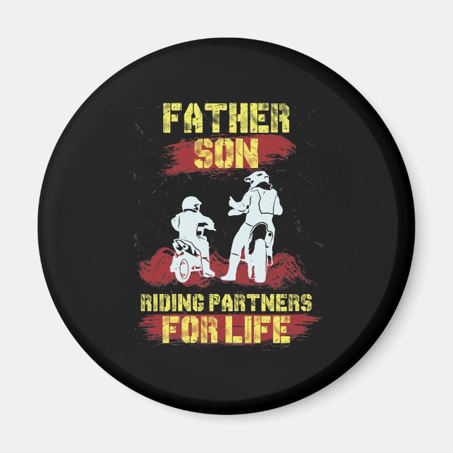Motocross Pater Son Riding Partners Magnet (Vorne)