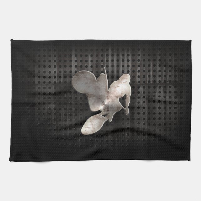 Motocross-Peitsche; Cooles Schwarzes Küchentuch (Horizontal)