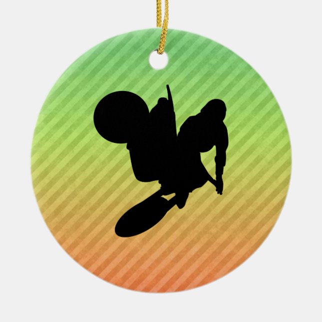 Motocross-Peitsche Keramik Ornament (Vorne)