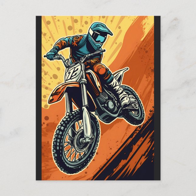 Motocross Postkarte (Vorderseite)