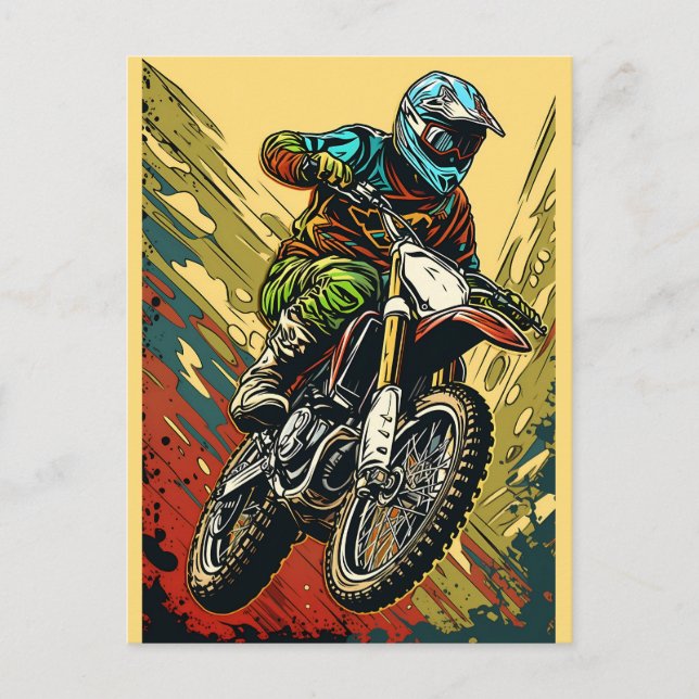 Motocross Postkarte (Vorderseite)
