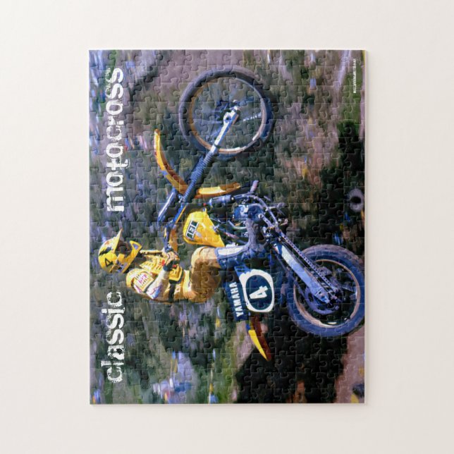 Motocross-Puzzlespiel - klassischer Motocross (Vertikal)