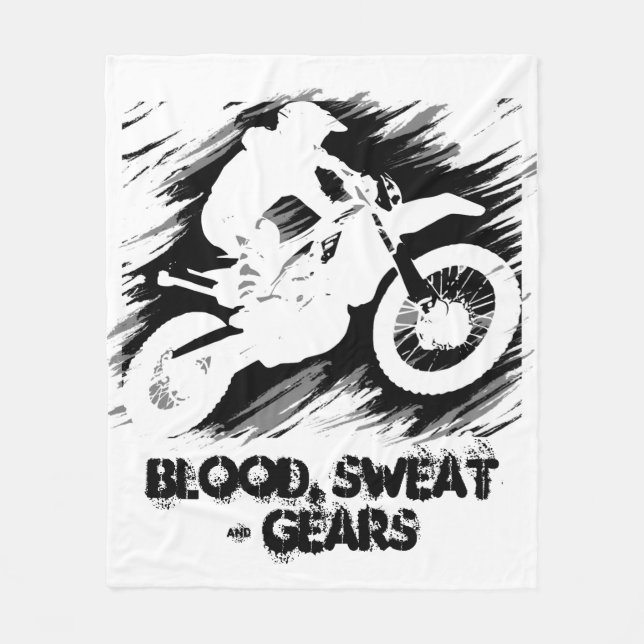 Motocross Quote Sport Motorrad-Rennangebot Fleecedecke (Vorderseite)