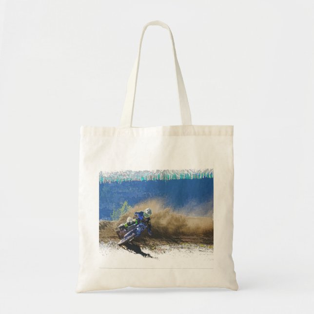 Motocross Racer Artwork Geschenke Tragetasche (Vorne)