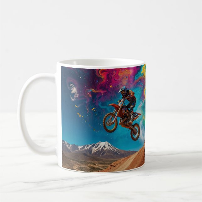 Motocross Racer auf der Bergbahn Kaffeetasse (Links)