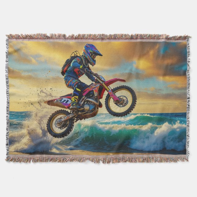 Motocross Racer bei Beach Race II Decke (Vorderseite)