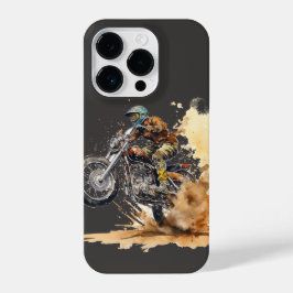 Motocross Racing Action Graphic iPhone 14 Pro Hülle