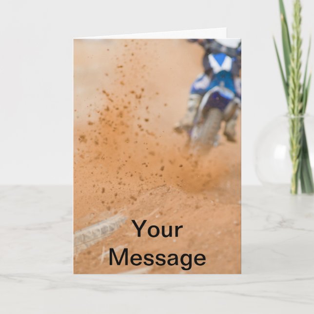 Motocross-Rastplatz-Gruß-Karte Karte (Vorderseite)