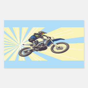 Motocross Rechteckiger Aufkleber