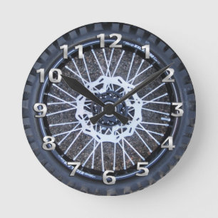 Motocross-Reifen-Uhr Runde Wanduhr