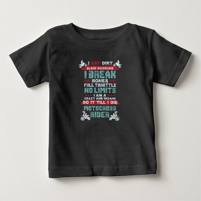 Motocross-Reiter-Schmutz-Fahrrad-Leben Baby T-shirt (Vorderseite)