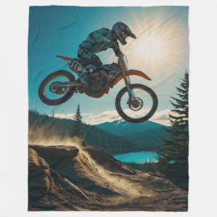 Motocross-Rennfahrer am Spirit Lake Fleecedecke