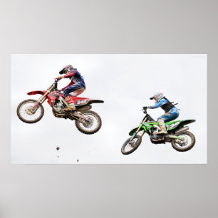 Motocross-Rennläufer Poster