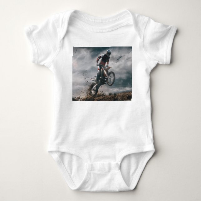 Motocross Rider Baby Strampler (Vorderseite)