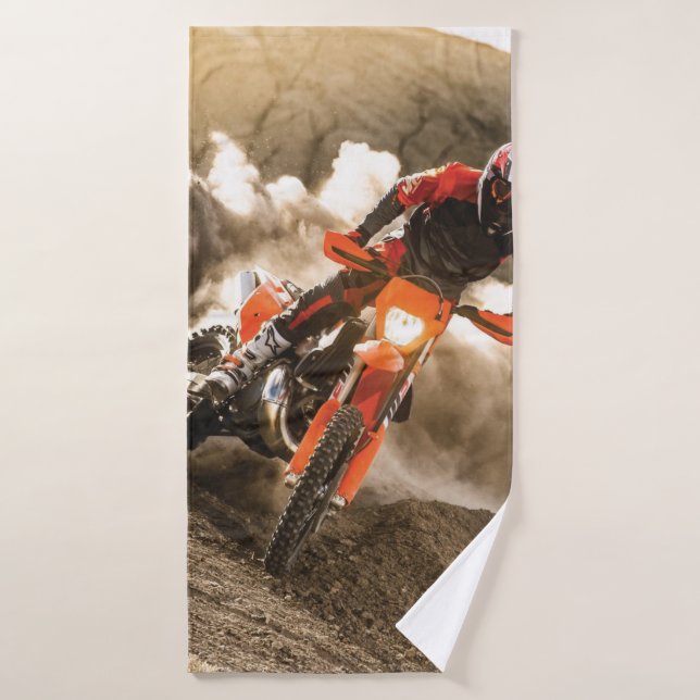 Motocross Rider Badehandtuch (Badehandtuch)