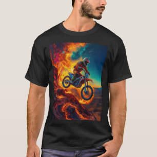 Motocross Rider entkommt dem Feuer T-Shirt