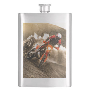 Motocross Rider Flachmann