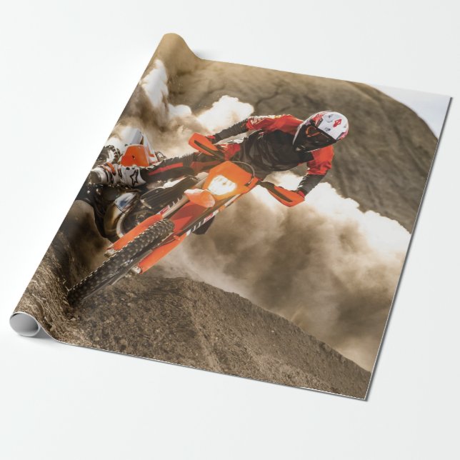 Motocross Rider Geschenkpapier (Ungerollt)