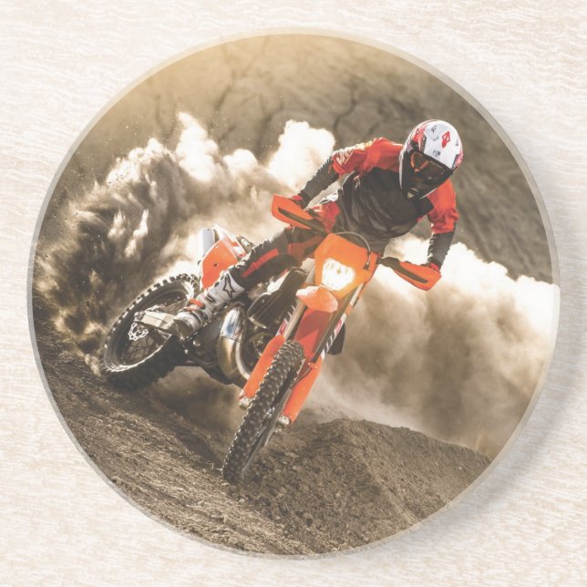 Motocross Rider Getränkeuntersetzer (Vorne)