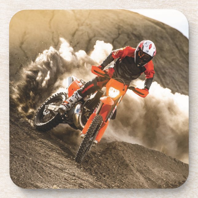 Motocross Rider Getränkeuntersetzer (Vorderseite)