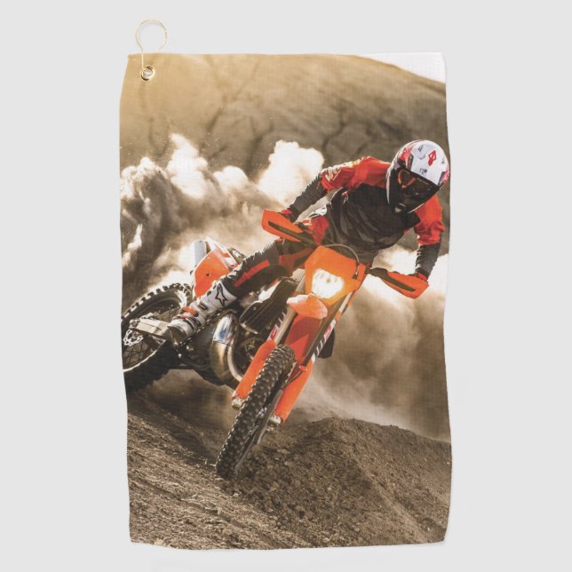 Motocross Rider Golfhandtuch (Vorderseite)