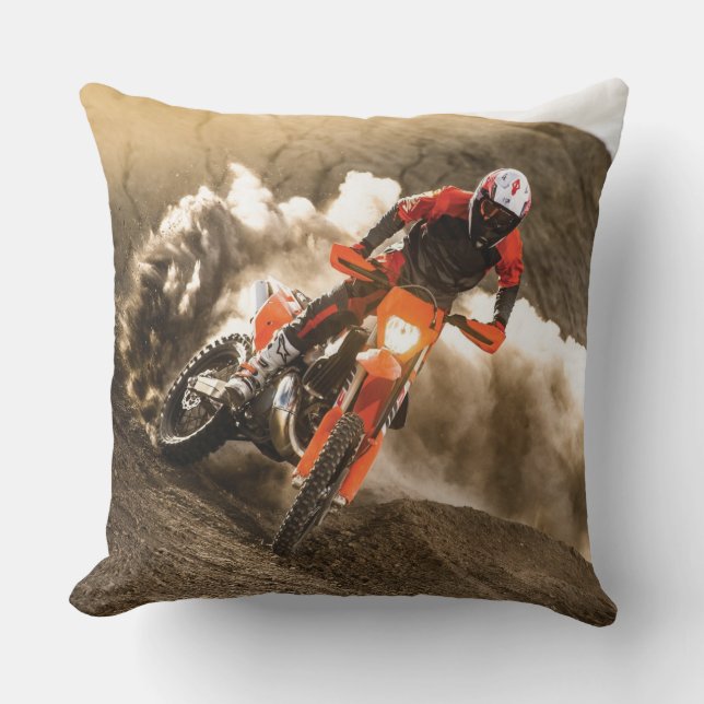 Motocross Rider Kissen (Vorderseite)