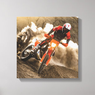 Motocross Rider Leinwanddruck