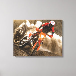 Motocross Rider Leinwanddruck