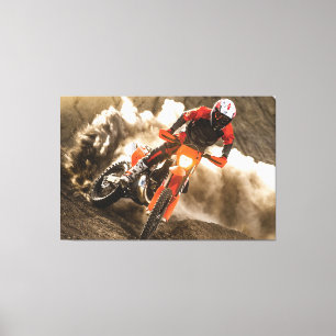 Motocross Rider Leinwanddruck