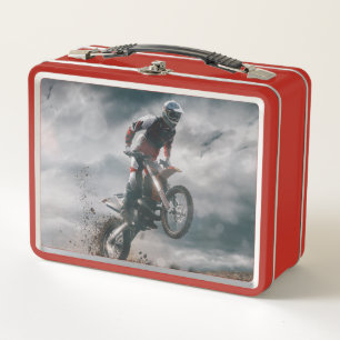 Motocross Rider Metall Brotdose