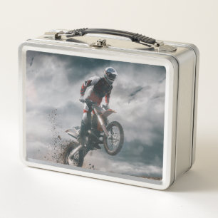 Motocross Rider Metall Brotdose