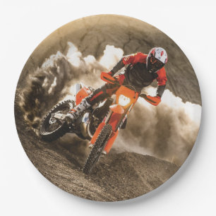Motocross Rider Pappteller