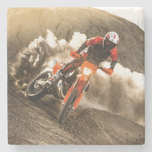 Motocross Rider Steinuntersetzer