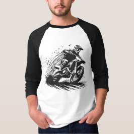 MOTOCROSS RIDER THRILL TEE SHIRT BINARY FARBEN