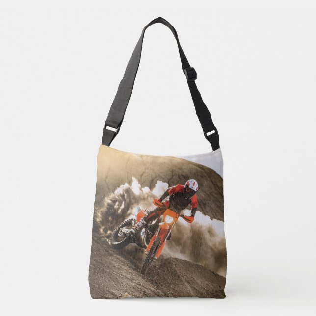 Motocross Rider Tragetaschen Mit Langen Trägern (Vorderseite)