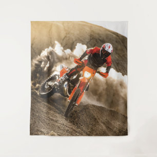 Motocross Rider Wandteppich