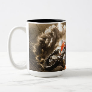 Motocross Rider Zweifarbige Tasse