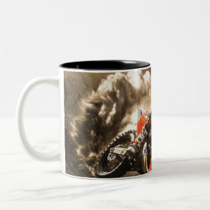 Motocross Rider Zweifarbige Tasse