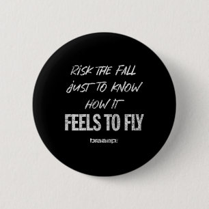 Motocross Risiko des Sturzes Halloween Retro Fall Button