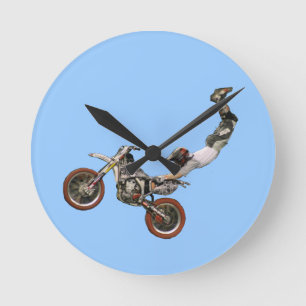 Motocross Runde Wanduhr