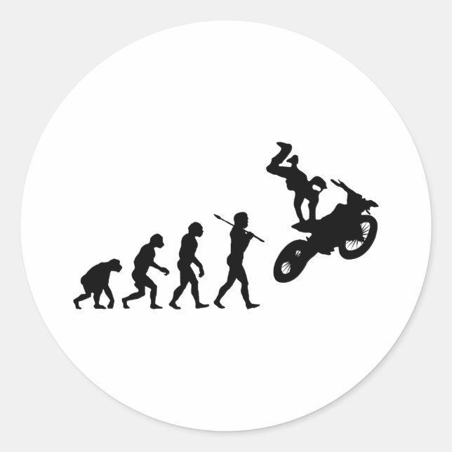 Motocross Runder Aufkleber (Vorderseite)